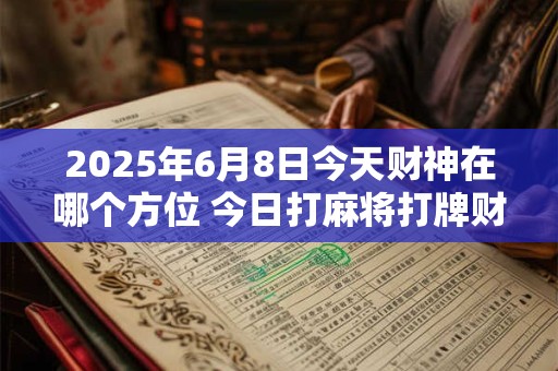 2025年6月8日今天财神在哪个方位 今日打麻将打牌财运方位