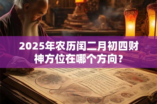 2025年农历闰二月初四财神方位在哪个方向？