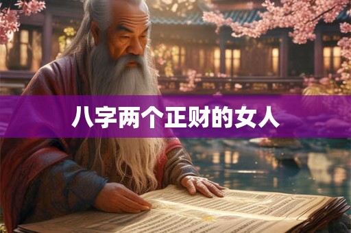 八字两个正财的女人