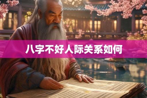 八字不好人际关系如何