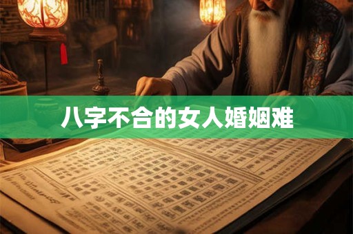 八字不合的女人婚姻难