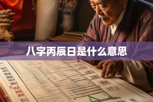 八字丙辰日是什么意思