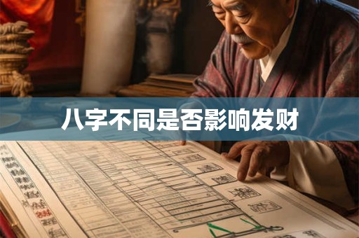 八字不同是否影响发财