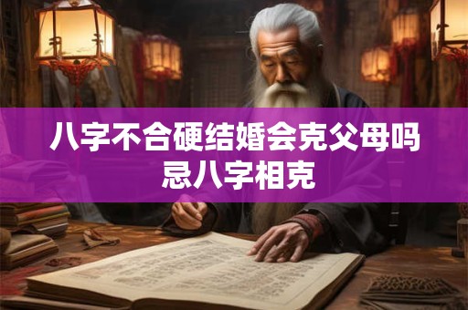 八字不合硬结婚会克父母吗 忌八字相克