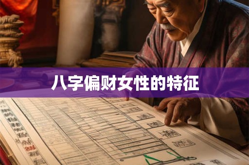 八字偏财女性的特征