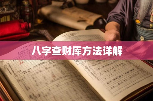 八字查财库方法详解