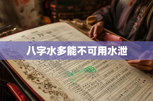 八字水多能不可用水泄