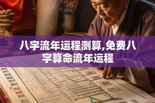 八字流年运程测算,免费八字算命流年运程