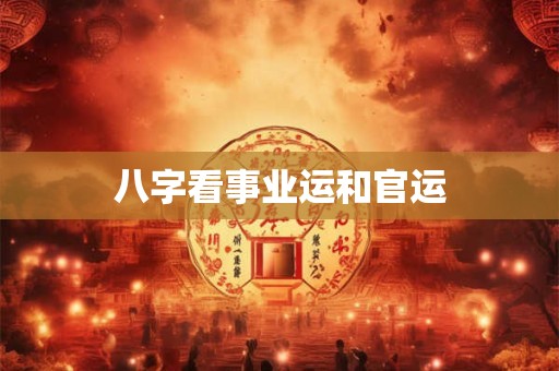 八字看事业运和官运
