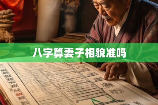 八字算妻子相貌准吗