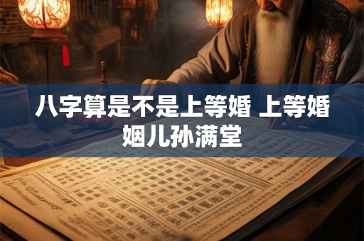 八字算是不是上等婚 上等婚姻儿孙满堂