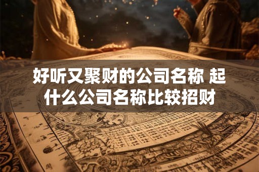 好听又聚财的公司名称 起什么公司名称比较招财