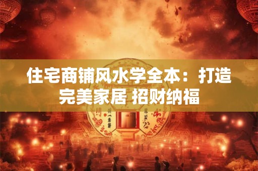 住宅商铺风水学全本：打造完美家居 招财纳福