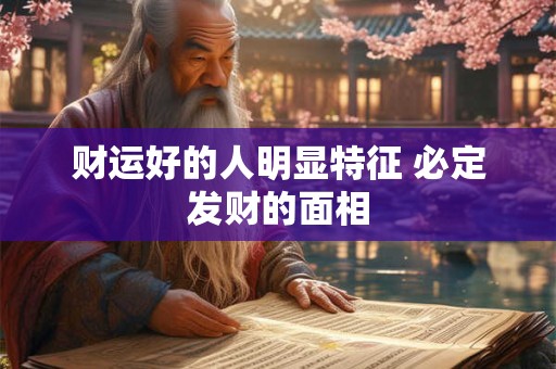 财运好的人明显特征 必定发财的面相