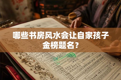 哪些书房风水会让自家孩子金榜题名？