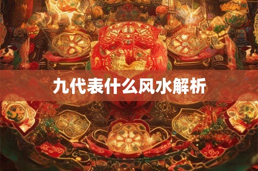 九代表什么风水解析