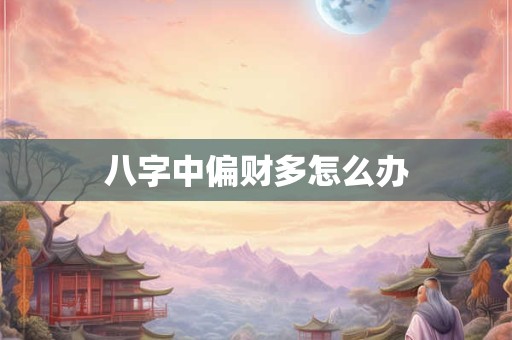 八字中偏财多怎么办