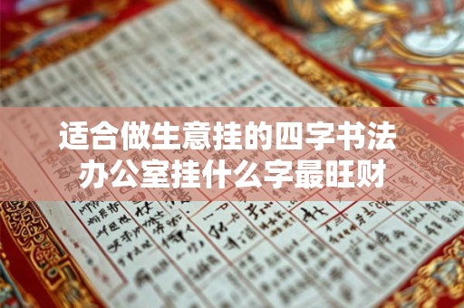 适合做生意挂的四字书法 办公室挂什么字最旺财