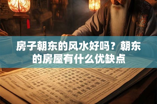 房子朝东的风水好吗？朝东的房屋有什么优缺点