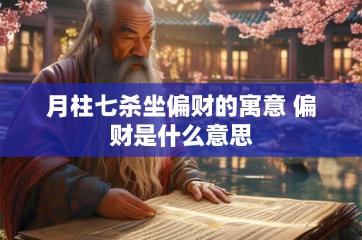 月柱七杀坐偏财的寓意 偏财是什么意思