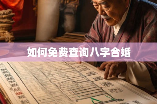 如何免费查询八字合婚