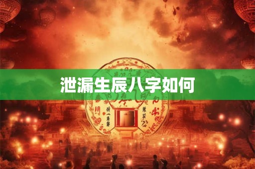 泄漏生辰八字如何