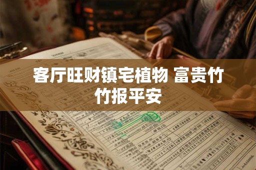客厅旺财镇宅植物 富贵竹竹报平安