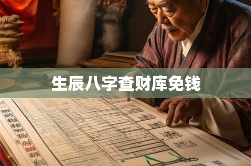 生辰八字查财库免钱