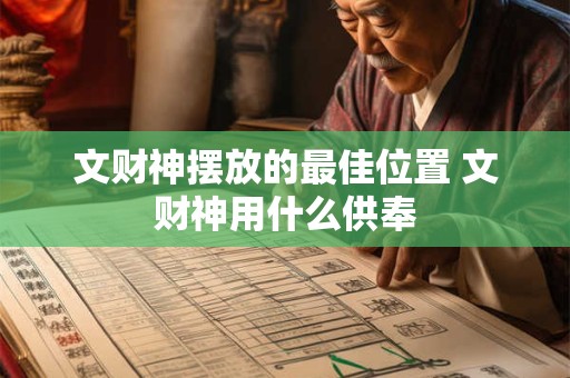 文财神摆放的最佳位置 文财神用什么供奉