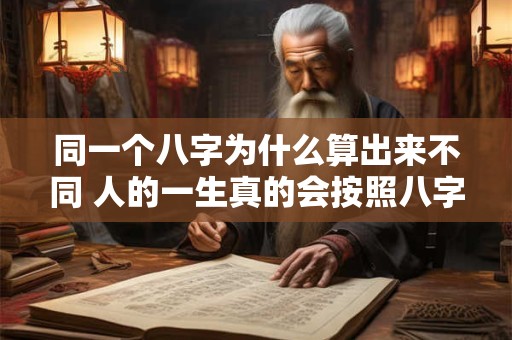 同一个八字为什么算出来不同 人的一生真的会按照八字走吗