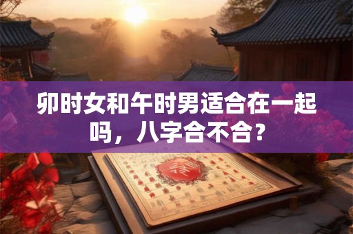 卯时女和午时男适合在一起吗，八字合不合？