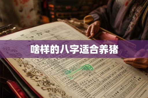 啥样的八字适合养猪