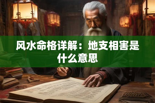 风水命格详解：地支相害是什么意思