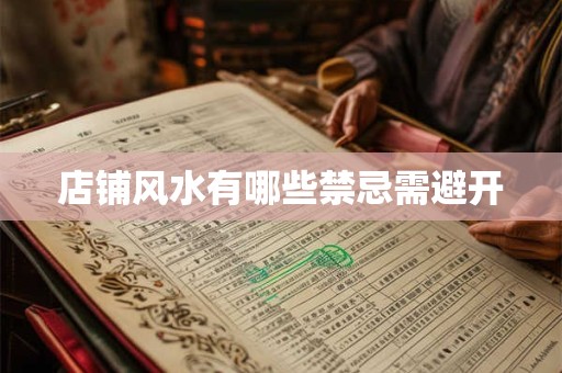 店铺风水有哪些禁忌需避开