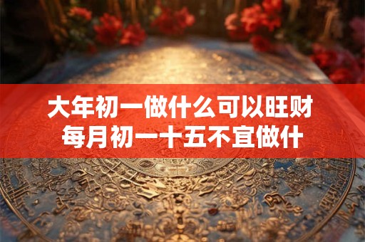 大年初一做什么可以旺财 每月初一十五不宜做什