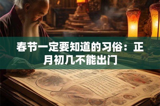 春节一定要知道的习俗：正月初几不能出门