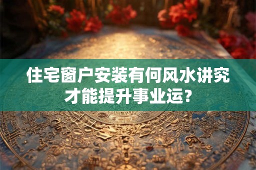 住宅窗户安装有何风水讲究才能提升事业运？