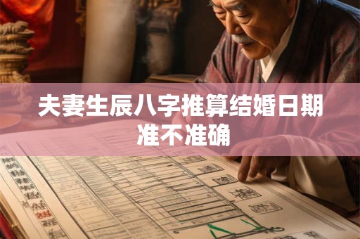 夫妻生辰八字推算结婚日期 准不准确