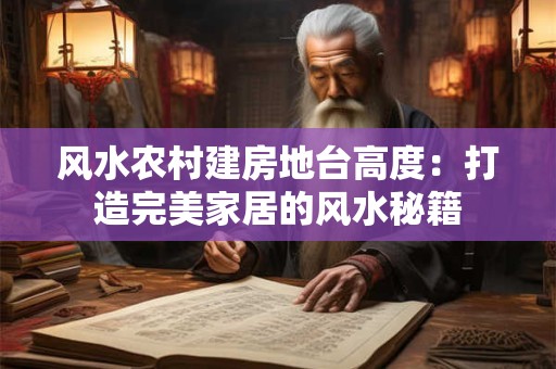 风水农村建房地台高度：打造完美家居的风水秘籍