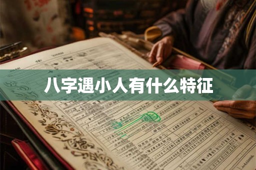 八字遇小人有什么特征
