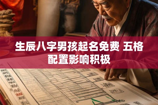 生辰八字男孩起名免费 五格配置影响积极