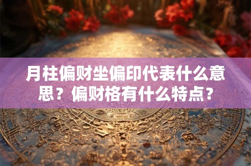 月柱偏财坐偏印代表什么意思？偏财格有什么特点？