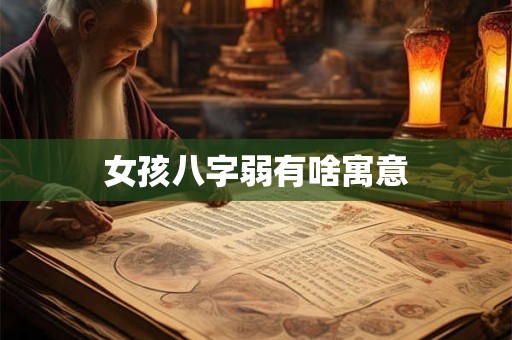 女孩八字弱有啥寓意