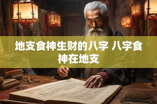 地支食神生财的八字 八字食神在地支