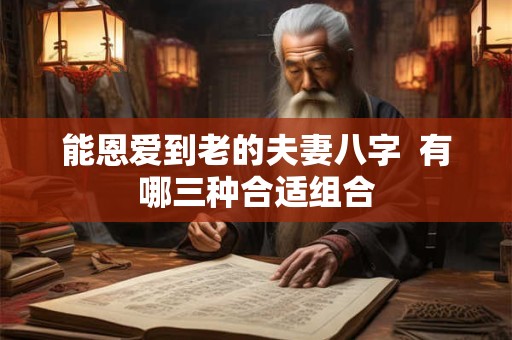 能恩爱到老的夫妻八字  有哪三种合适组合