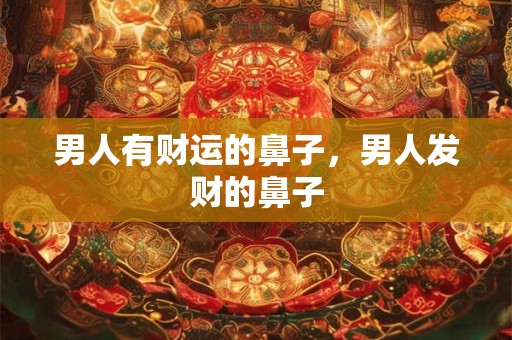 男人有财运的鼻子，男人发财的鼻子