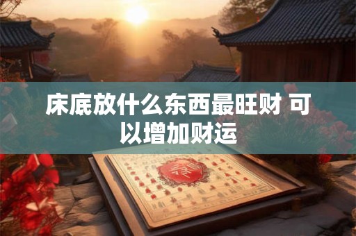 床底放什么东西最旺财 可以增加财运