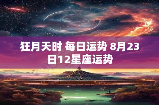 狂月天时 每日运势 8月23日12星座运势