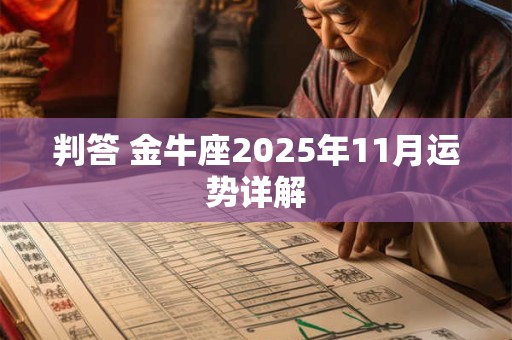 判答 金牛座2025年11月运势详解