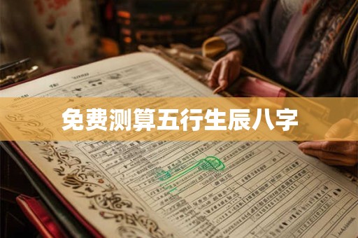 免费测算五行生辰八字
